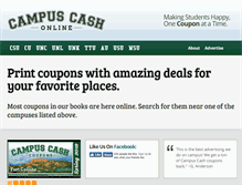 Tablet Screenshot of campuscashonline.com